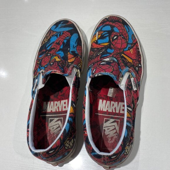 Vans Marvel Spiderman Slip On Shoes - Size Women's 10.5/Men's 9 - Picture 3 of 7